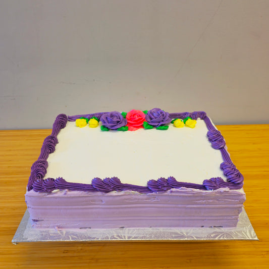 Classic Ube Quarter Slab Cake