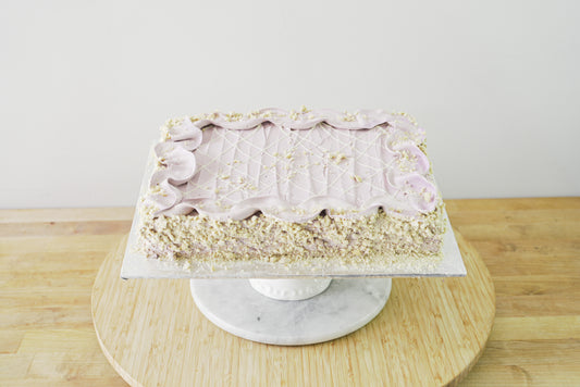 Ube Sans Rival Quarter Slab Cake